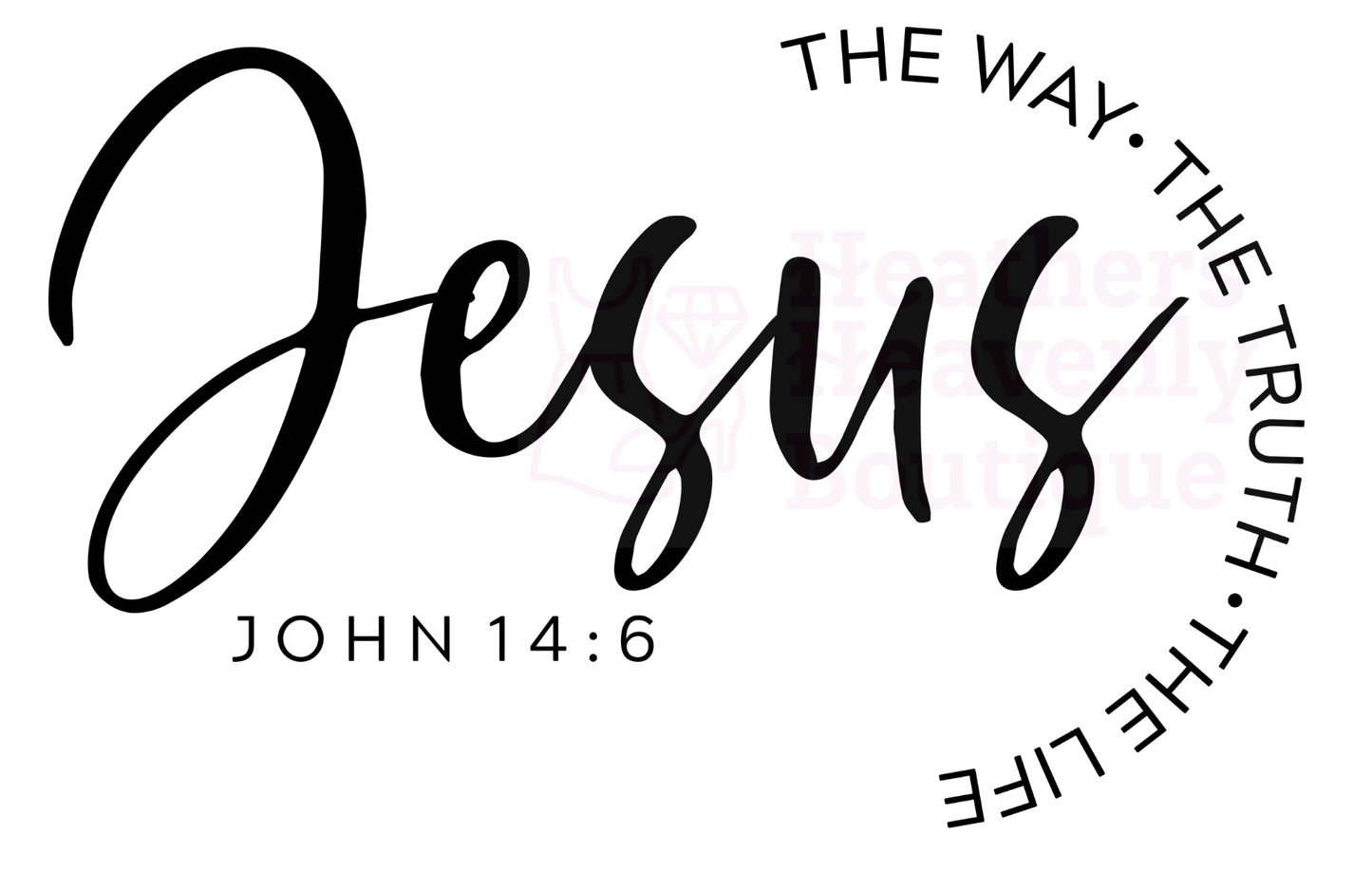 Bleached Cross Bible Verse Graphic T-Shirt - Jesus is the Way, Truth, and Life