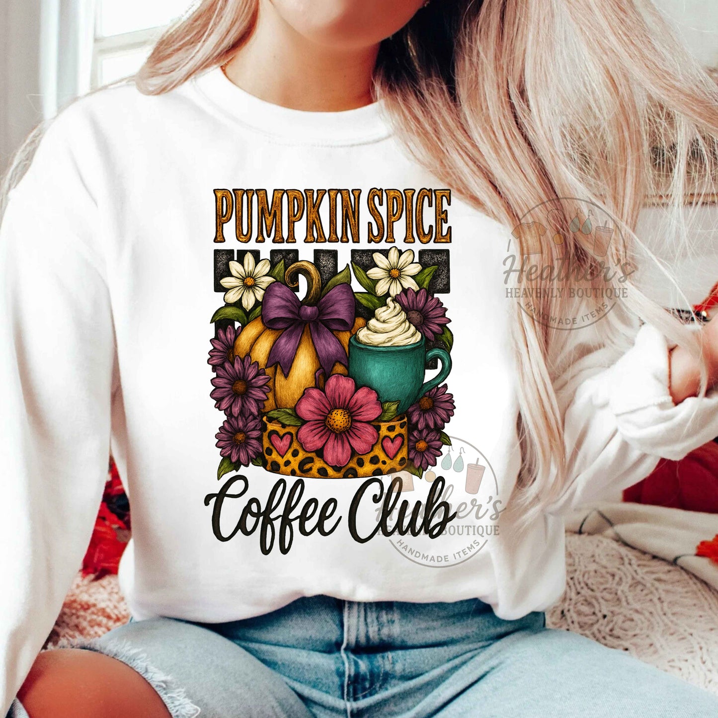 Pumpkin Spice Coffee Club with a Pumpkin and Coffee Fall Sweatshirt