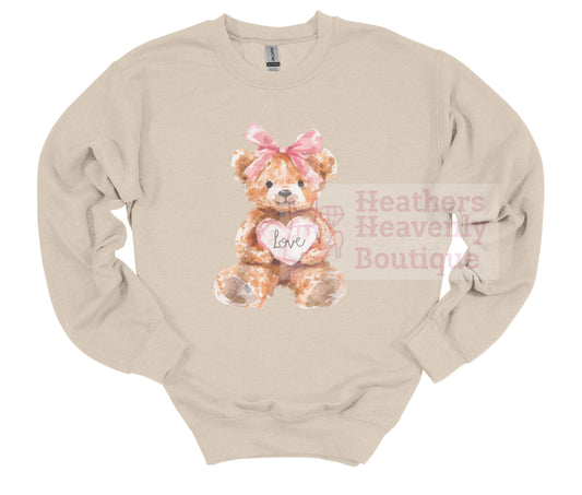 Valentine Teddy Bear Graphic Sweatshirt