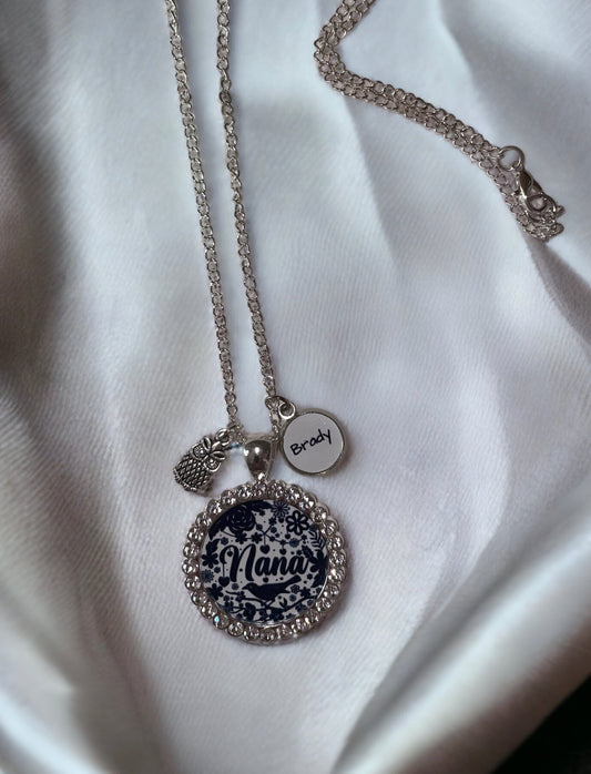 Nana Necklace with personalized name charm - Heather's Heavenly Boutique
