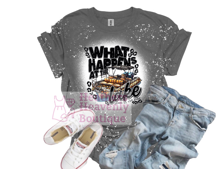 What Happens At The Lake Stays At The Lake Bleach Graphic T-Shirt