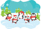 Christmas penguin text customization ornament - Heather's Heavenly Boutique