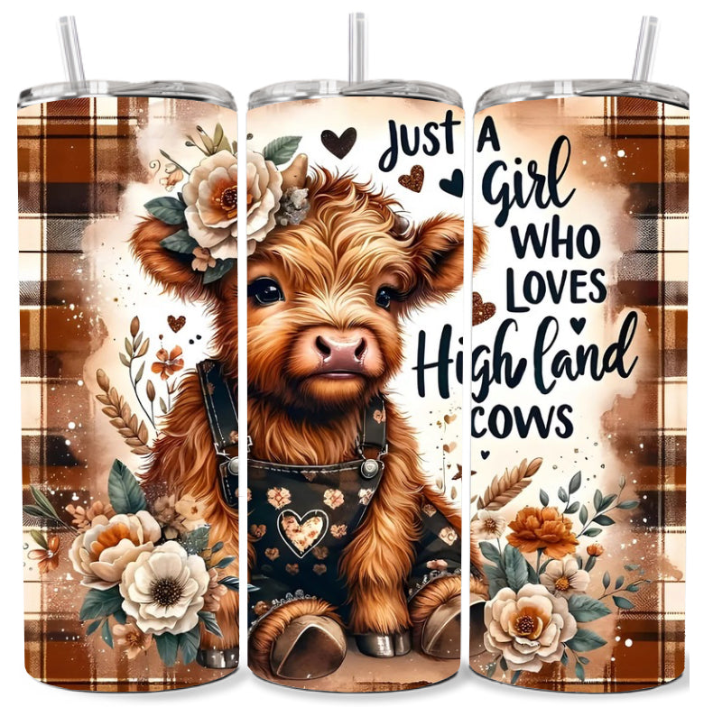 Just a Girl Who Loves Cows Tumbler 20oz