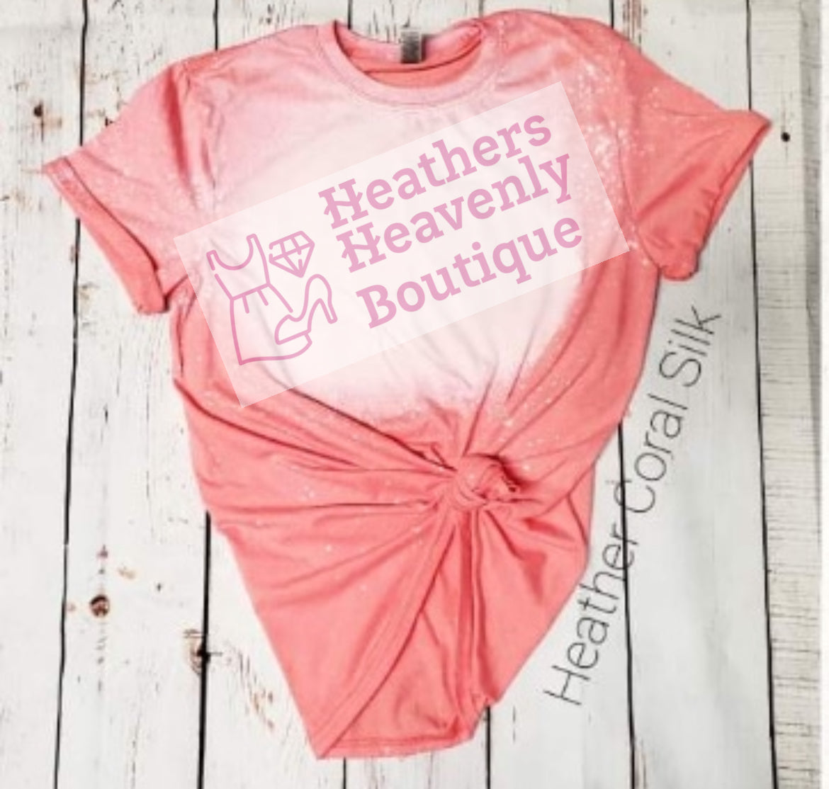 Heather Coral Silk Bleached Tee Grab Bag