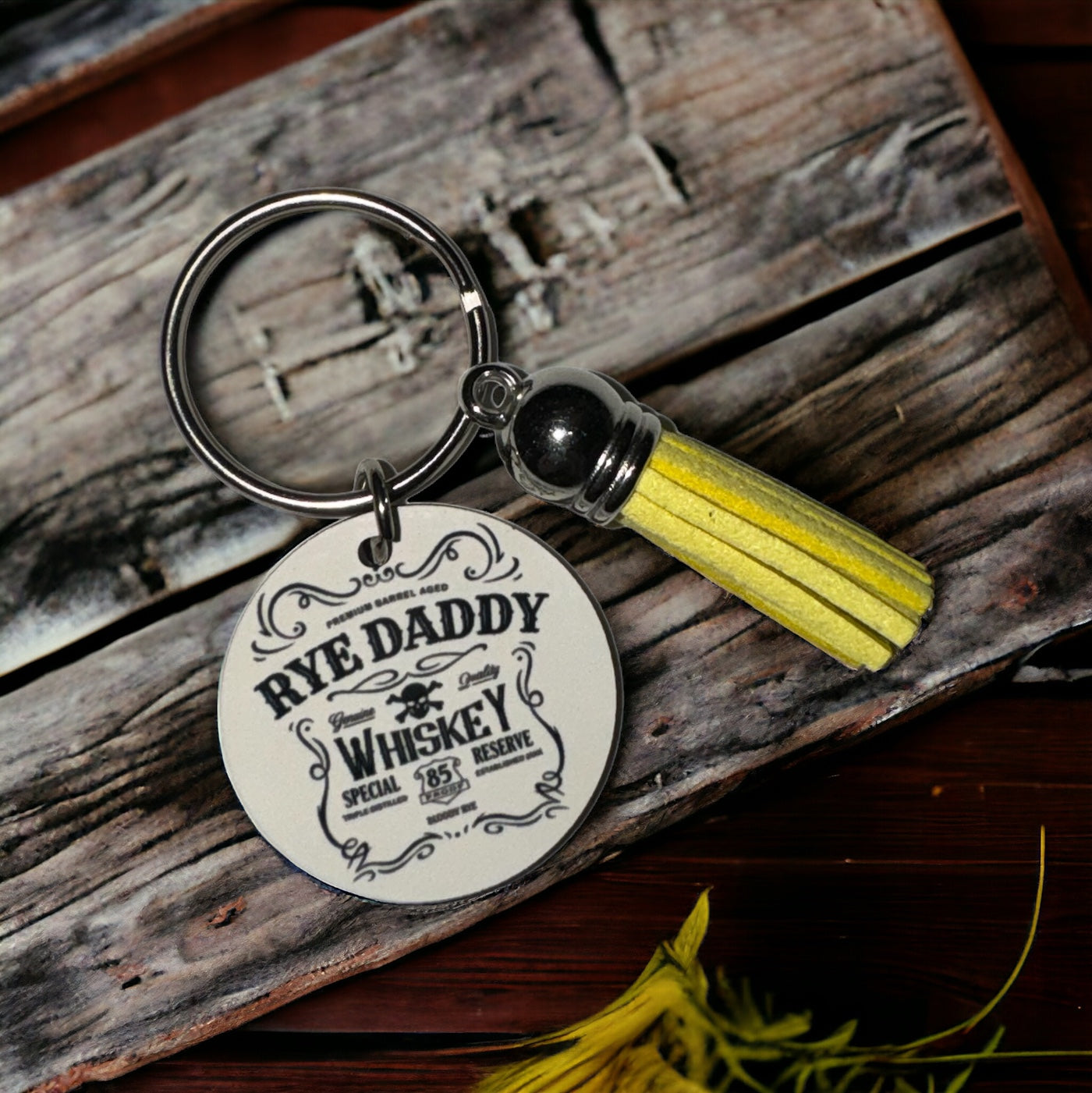 Rye Daddy Whiskey Keychain