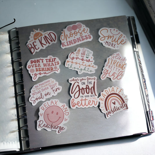 Feel Good decorative Inspiration Stickers (this sheet is not waterproof)