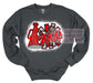 Cheer Red Bleached Graphic Sweatshirt