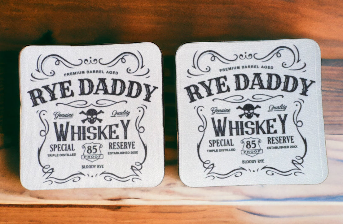 Rye Daddy Whiskey Bar House Coasters - Heather’s Heavenly Boutique 