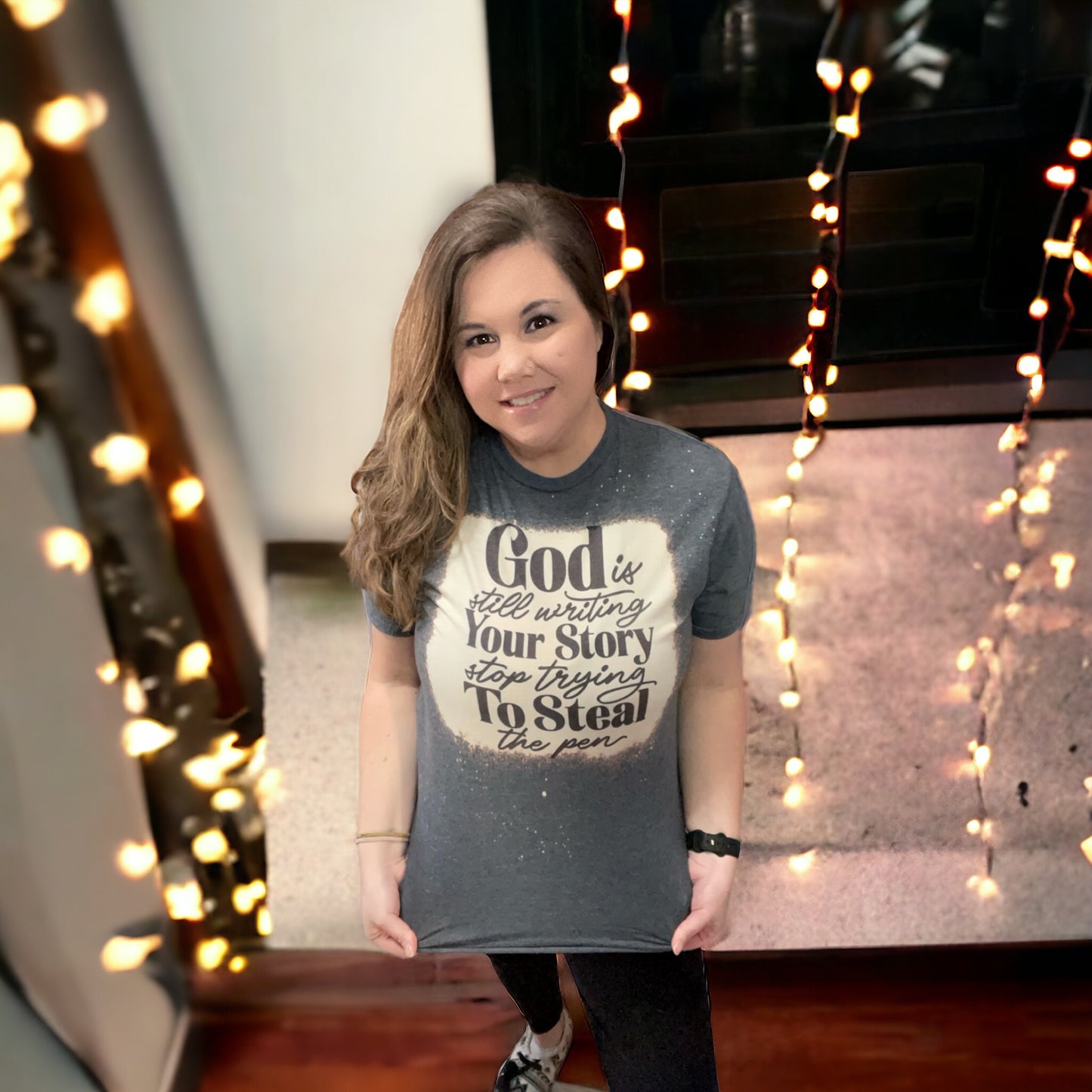 Don’t Steal the Pen  Bleached Handmade Christian Shirt - Heather's Heavenly Boutique