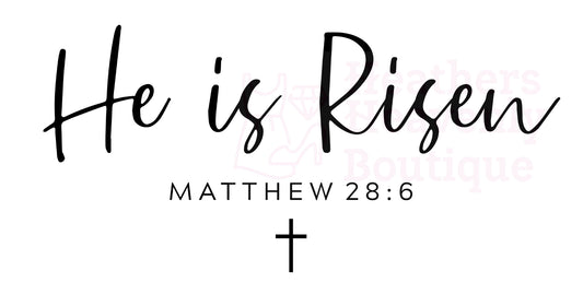 Bleached Cross Bible Verse Graphic T-Shirt - He is Risen