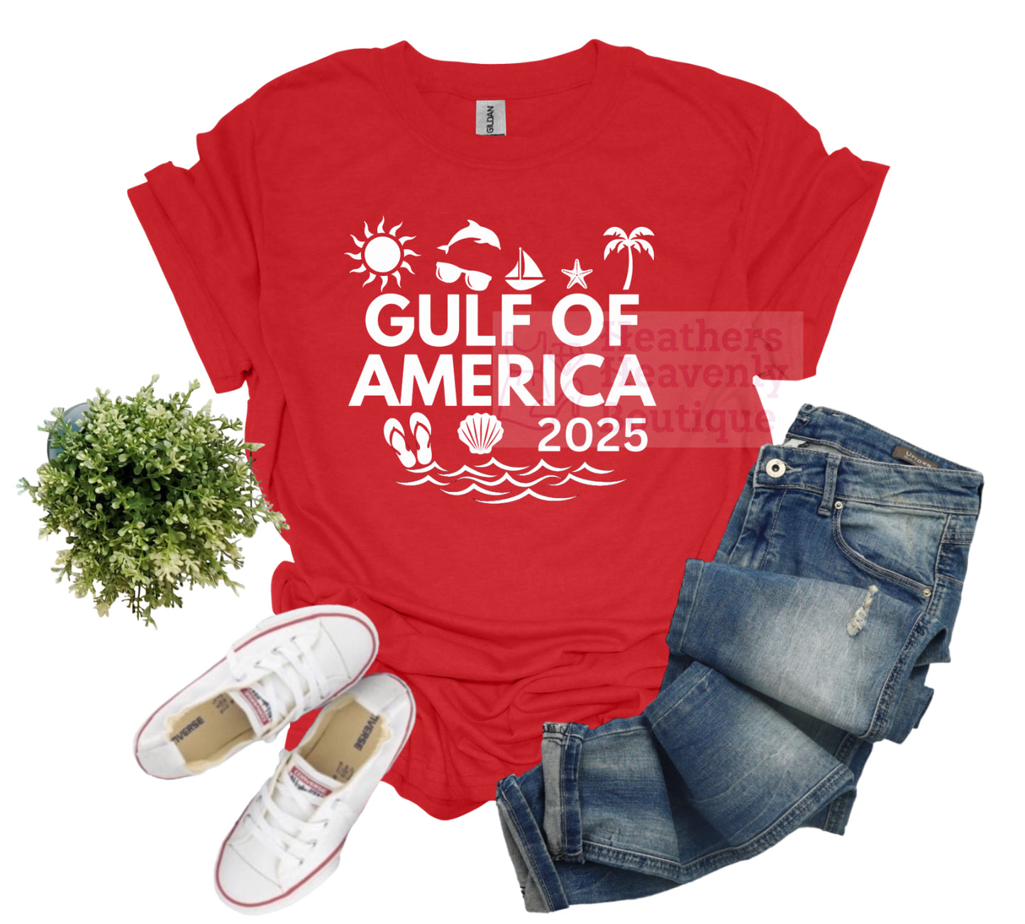 Gulf Of America Beach Printed Graphic Tee