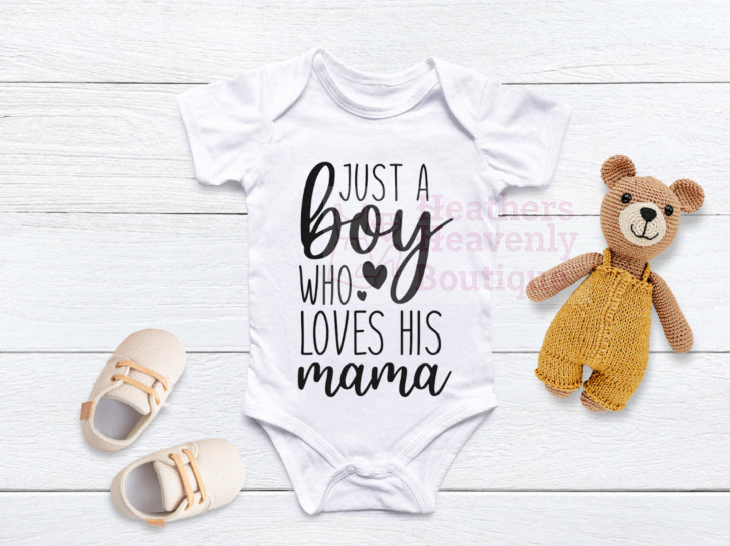 Just A Boy Who Loves His Mama Baby Onesie