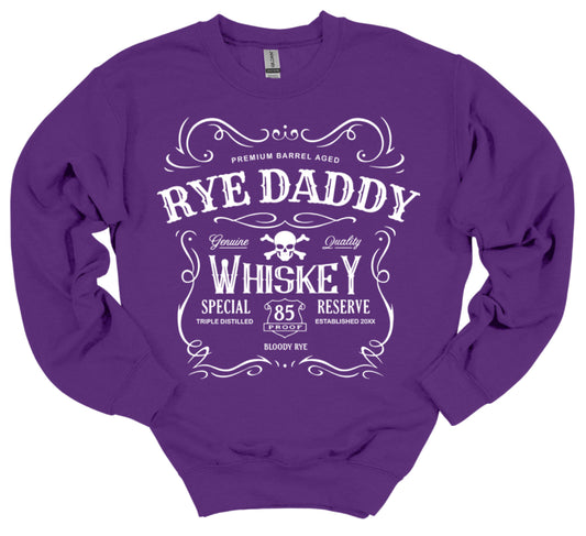 Rye Daddy Whiskey Purple Printed Sweatshirt