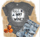 Witch Way To The Wine Bleached Graphic Tee