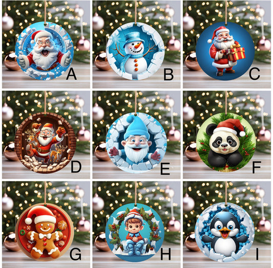Handmade Sublimation Christmas Ornaments - Heather's Heavenly Boutique