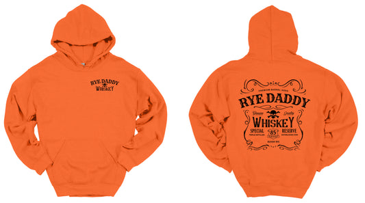 Rye Daddy Whiskey Orange Printed Hoodie