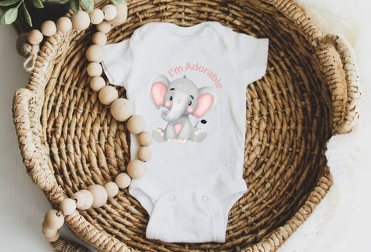 I’m Adorable Elephant Baby Onesie