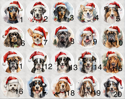 Handmade Sublimation Dog Christmas Ornaments - Heather's Heavenly Boutique