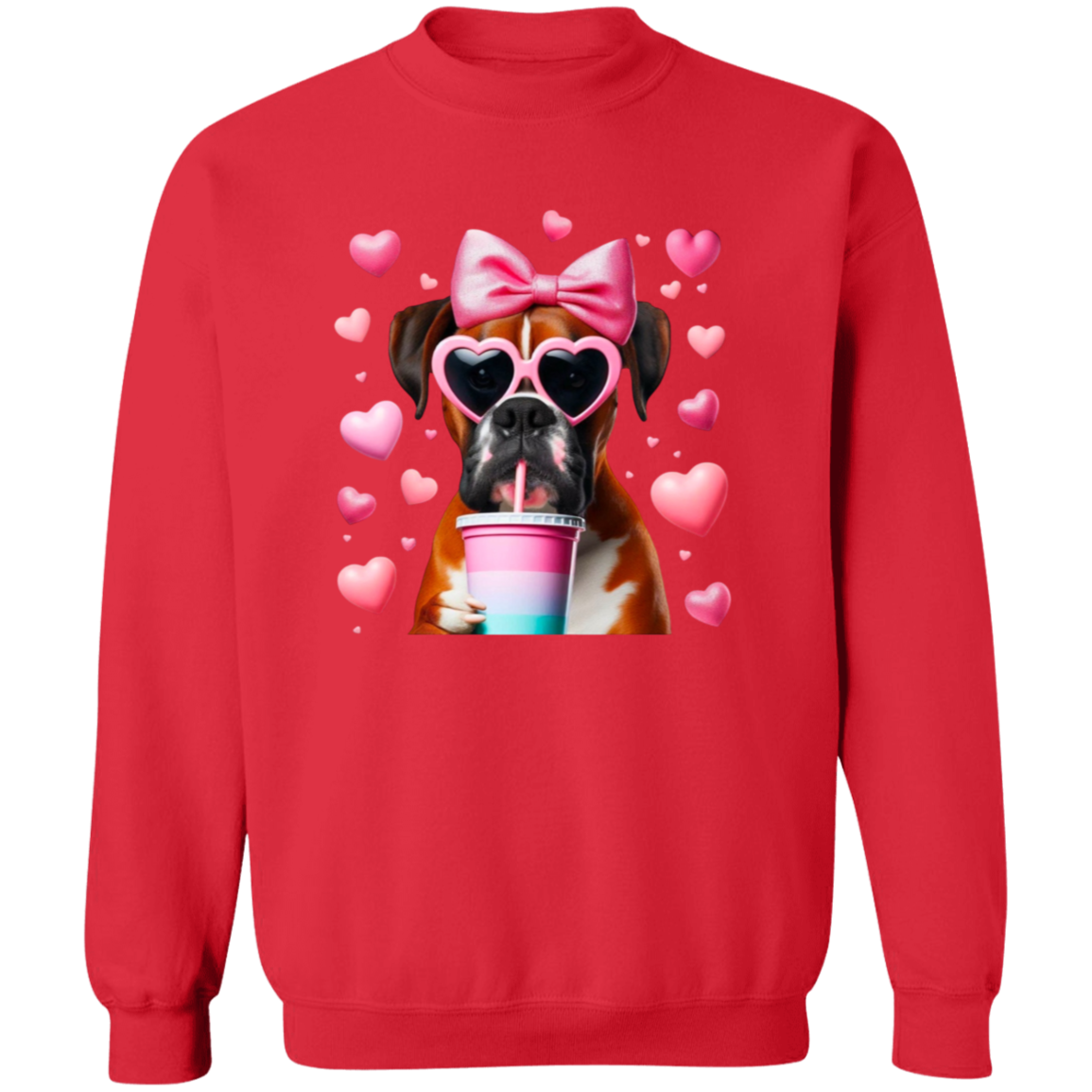 Boxer Heart Valentine Sweatshirt 