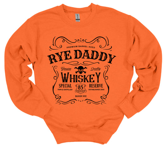 Rye Daddy Whiskey Orange Printed Sweatshirt