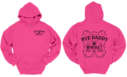 Rye Daddy Whiskey Pink Printed Hoodie