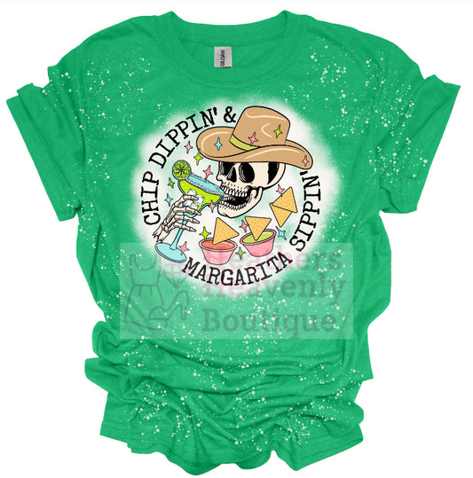Cinco De Mayo Chip Dippin Bleached Graphic T-Shirt - Heather’s Heavenly Boutique 

Heather Colors are 35% Ring-Spun Cotton/65% Polyester
Seamless Double Needle 3/4 Collar
Taped Neck and Shoulders
Rolled Forward Shoulders For Better Fit
Double Needle Sleeve and Bottom Hems
Slimmer Fit Adult Tee

