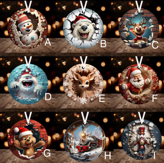 Handmade Sublimation Christmas Ornaments - Heather's Heavenly Boutique