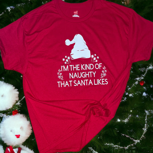 Naughty Santa Christmas Shirt - Heather's Heavenly Boutique