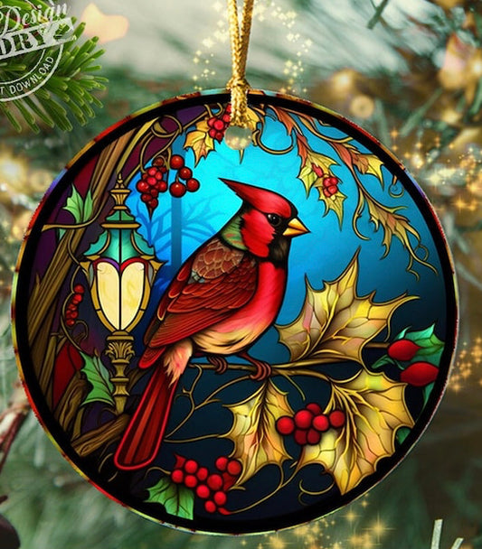 Christmas Cardinal Standard Christmas Ornament - Heather's Heavenly Boutique
