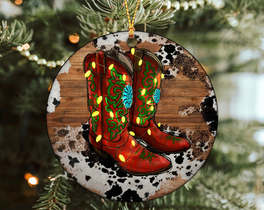 Christmas Boots Standard Christmas Ornament - Heather's Heavenly Boutique