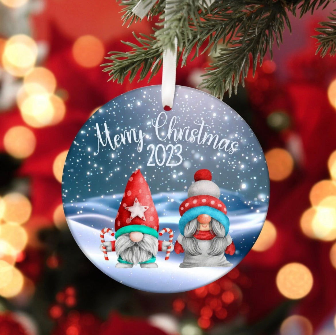 Gnome Merry Christmas 2023 Ornament - Heather's Heavenly Boutique