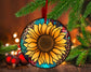 Christmas Sunflower Christmas Ornament - Heather's Heavenly Boutique