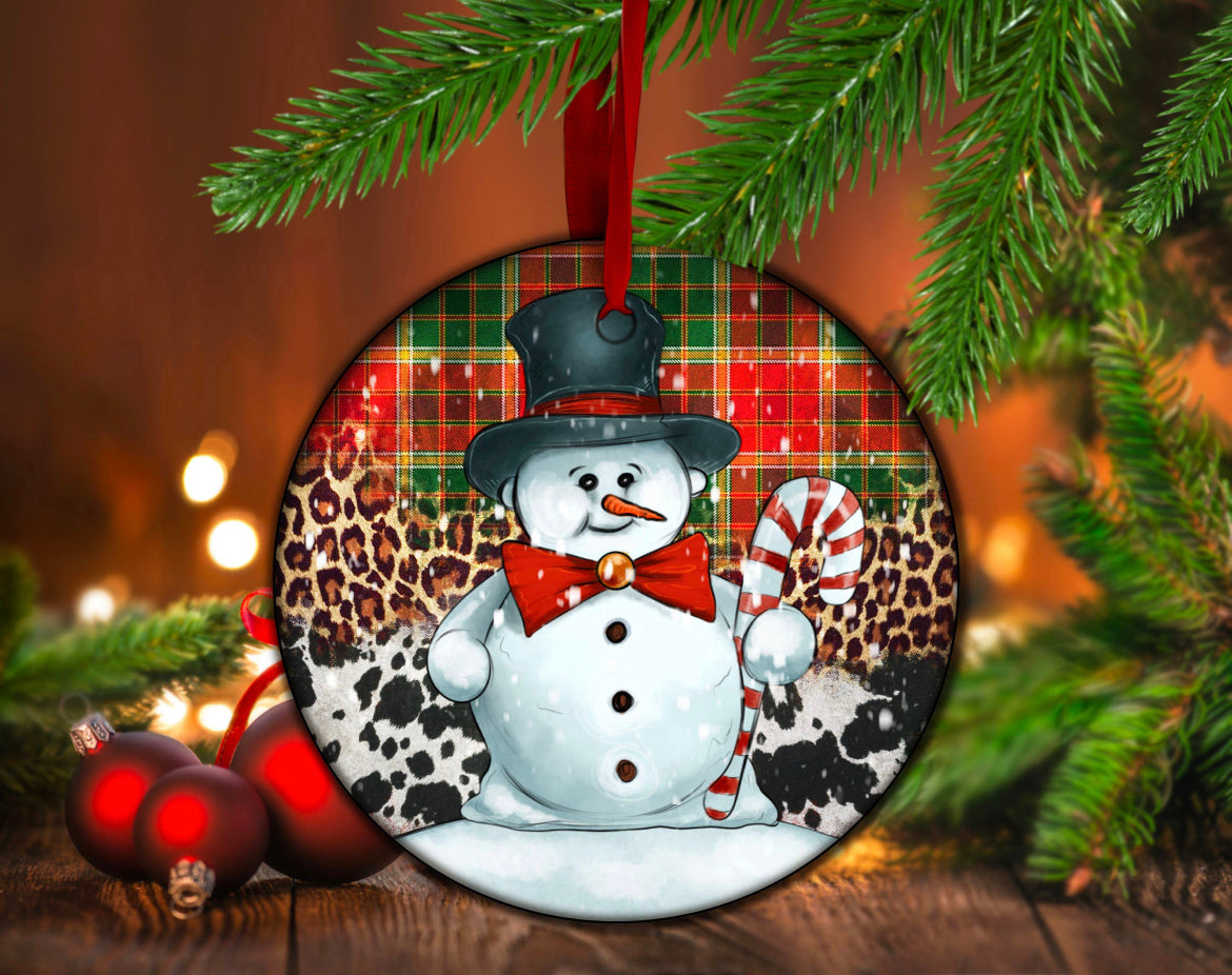 Christmas Snowman Christmas Ornament - Heather's Heavenly Boutique