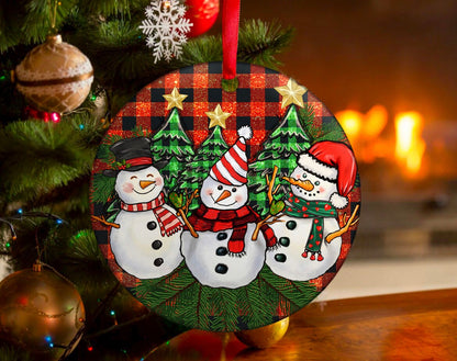 Snowman Christmas Trees Ornament - Heather's Heavenly Boutique