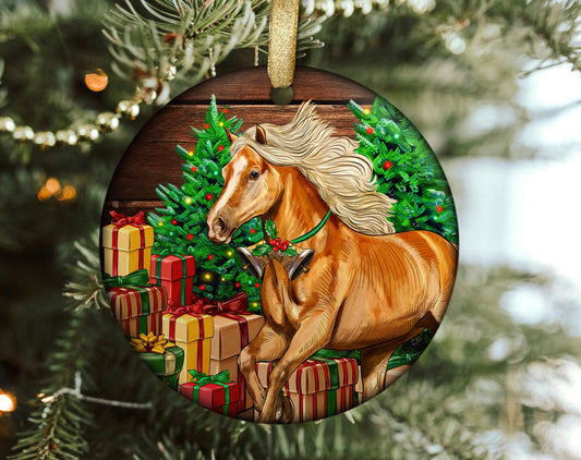 Haflinger Horse Christmas Ornament - Heather's Heavenly Boutique