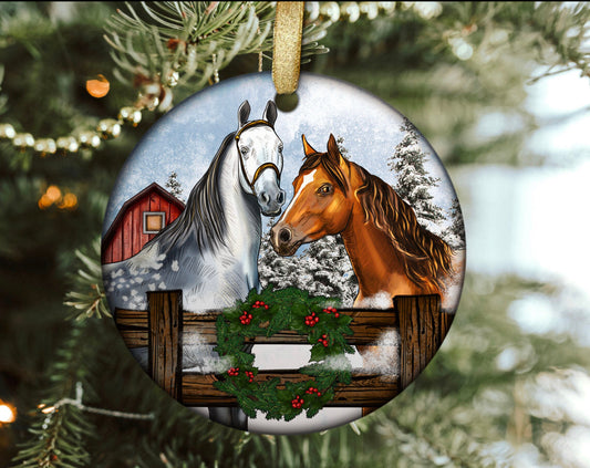 Christmas Horses Ornament - Heather's Heavenly Boutique