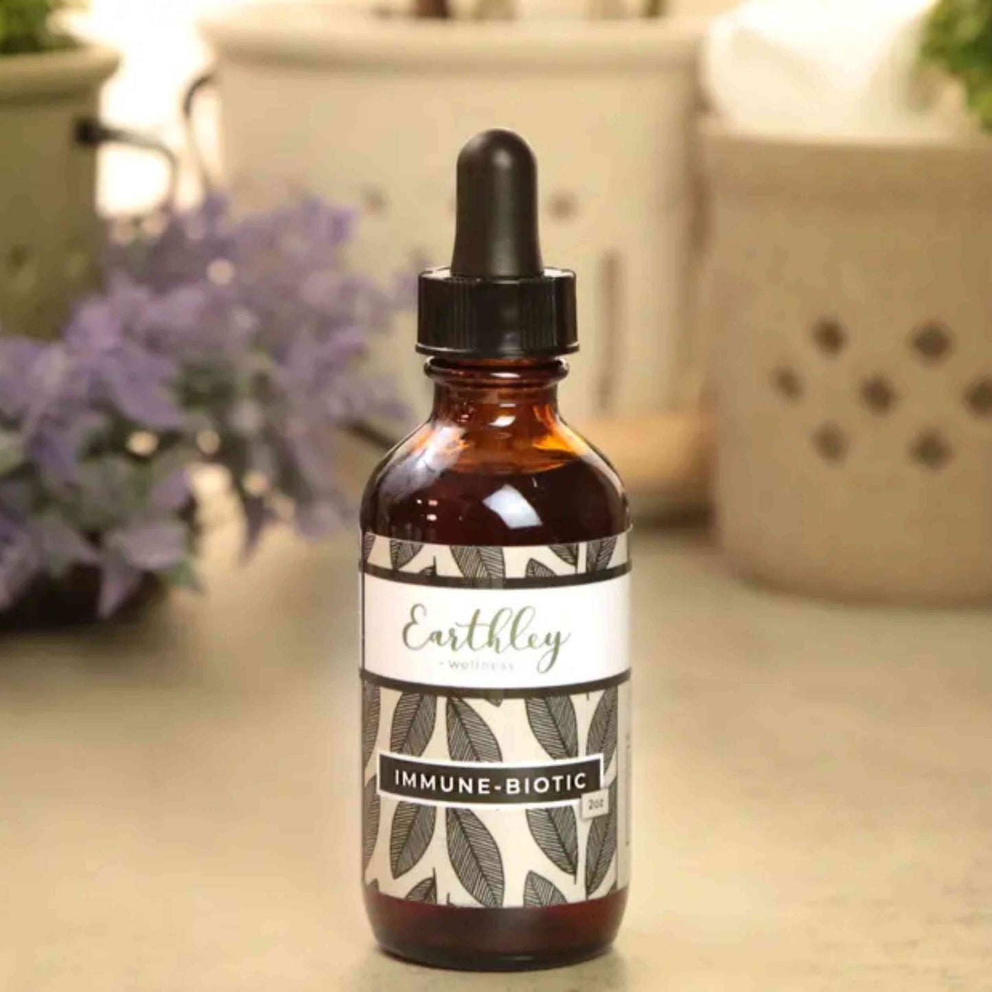 Earthley Immune-Biotic Herbal Tincture – Natural Immune System Support, Alcohol-Free