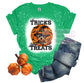 No Tricks Just Treats Halloween Yorkie Graphic Bleached T-Shirt