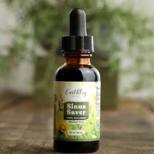 Earthley Sinus Saver Herbal Tincture – Natural Sinus Relief & Allergy Support, Alcohol-Free