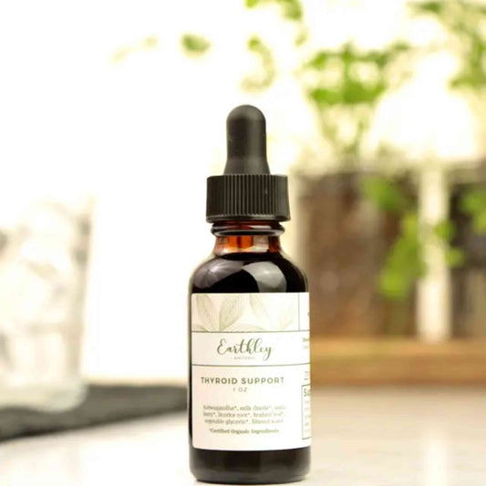 Earthley Thyroid Support Tincture – Natural Herbal Supplement for Energy, Hormone & Metabolism Balance