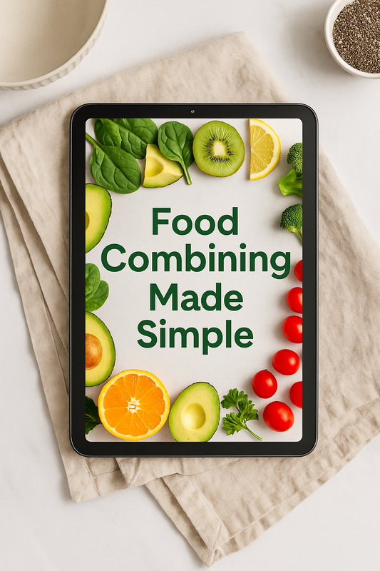 Food Combining eBook – healthy eating and digestion guide with charts, meal plans, and tips for better wellness and natural energy