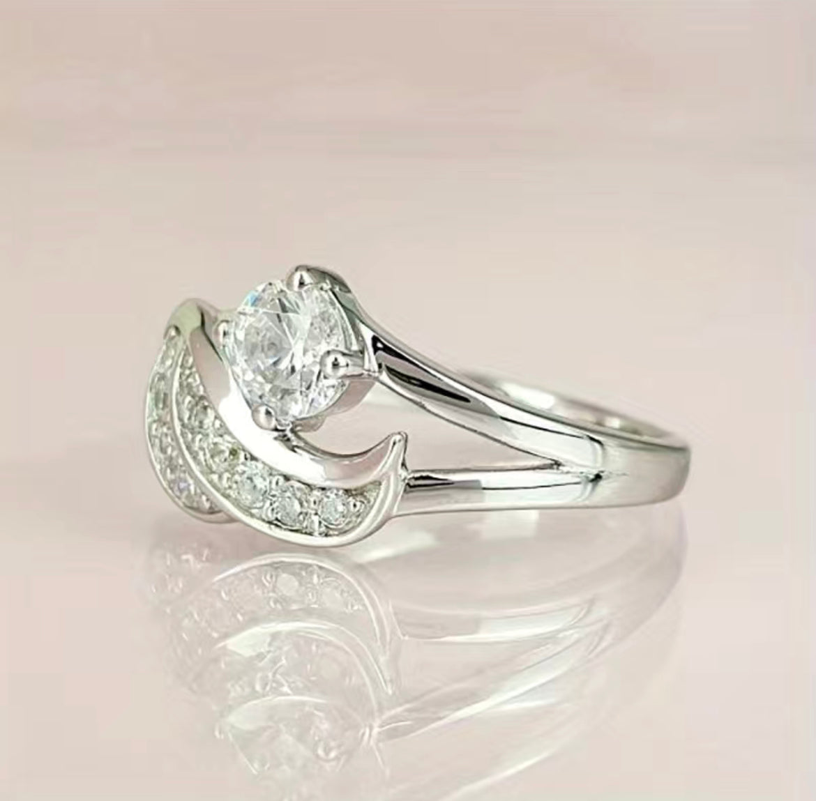 Silver Inlaid Zircon Ring - Heather's Heavenly Boutique