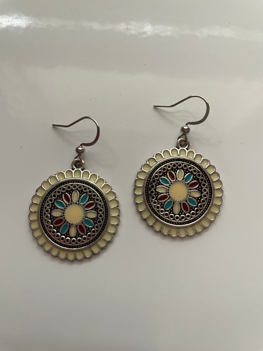 Boho Multi White Earrings - Heather's Heavenly Boutique