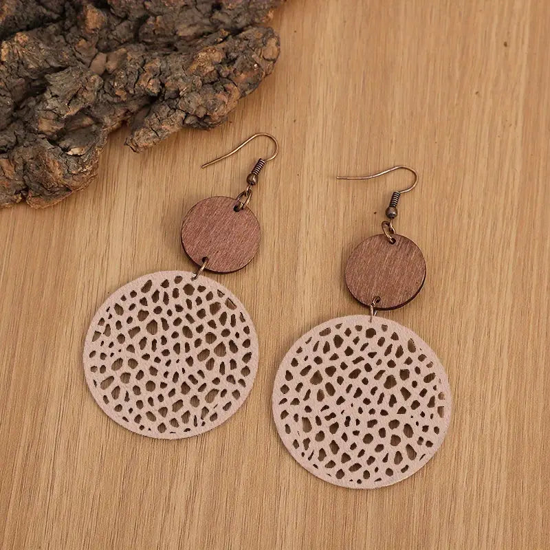 Bohemian Vintage Hollow Out Round Drop Earrings