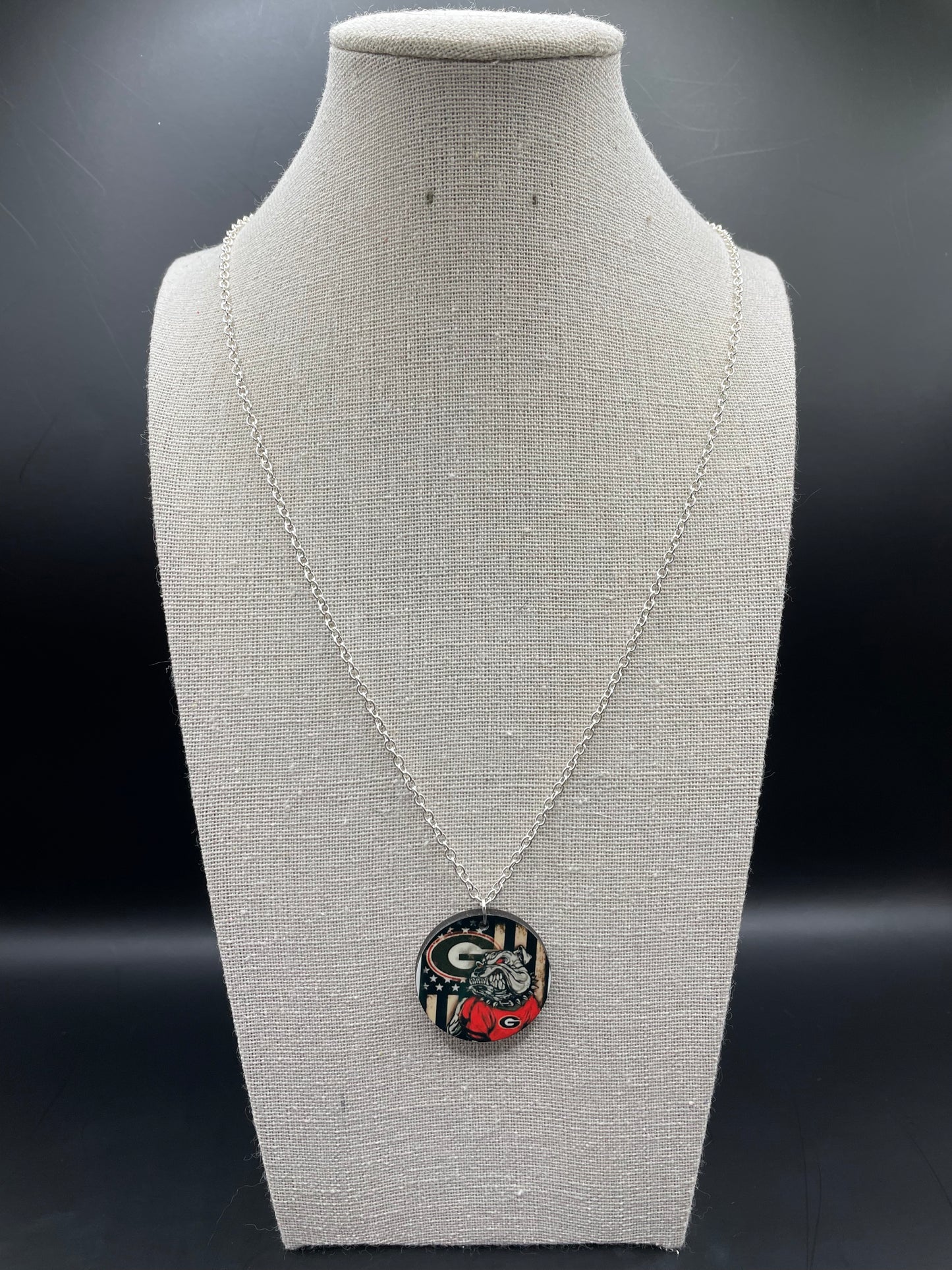 Fall for Football Georgia Football Handmade Sublimation Necklace - Heather's Heavenly Boutique