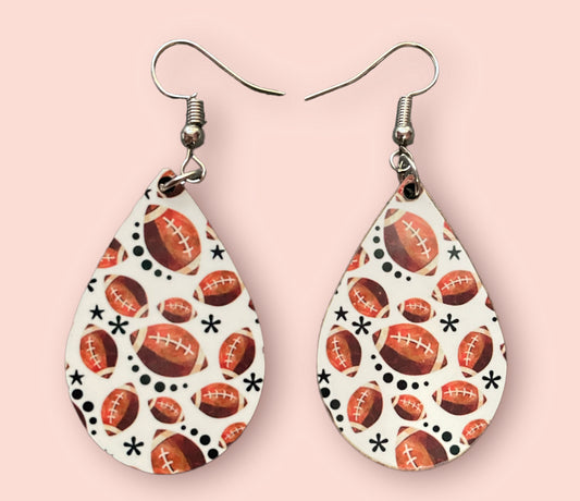 Fall for Football Handmade Sublimation Earrings - Heather's Heavenly Boutique