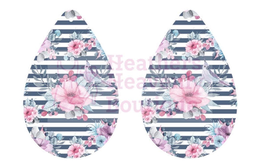 New Release Handmade Sublimation Floral Teardrop Earrings - Heather's Heavenly Boutique