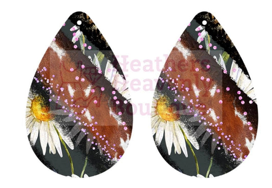 Handmade Sublimation Sunflower Earrings - Heather's Heavenly Boutique