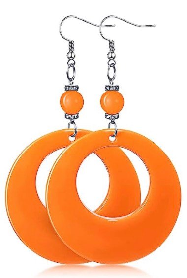 Neon Bright Circular Hoop Earrings - Heather's Heavenly Boutique