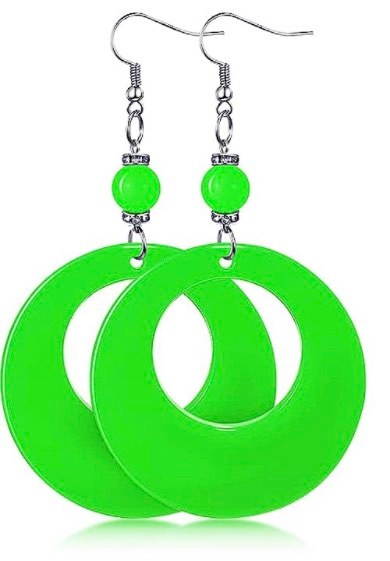 Neon Bright Circular Hoop Earrings - Heather's Heavenly Boutique